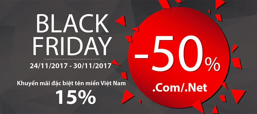 Chương trình Black Friday tên miền