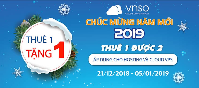Chương trình khuyến mãi “Thuê 1 Tặng 1” tại VNSO