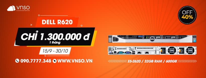Cấu Hình Thuê Máy Chủ Dell R620 Giá Sốc, Chỉ từ 43,000 đ/ngày