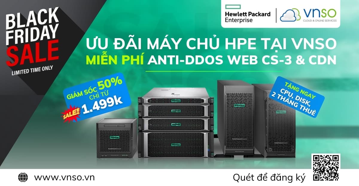 Thuê Máy Chủ HP – Miễn phí Anti-DDoS Web CS3 & CDN