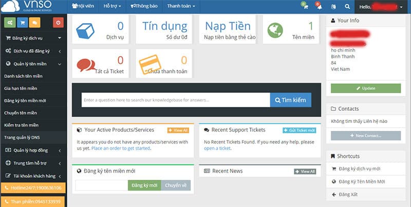 Hướng dẫn trỏ tên miền