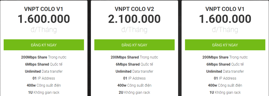 bảng giá thuê chỗ đặt máy chủ vnpt