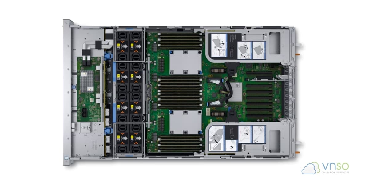 bên trong máy chủ riêng Dell PowerEdge R940